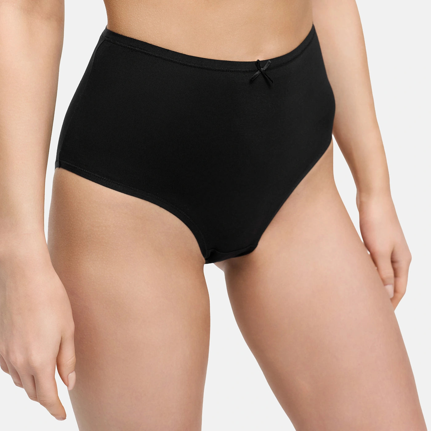 High-Waist Cotton Briefs