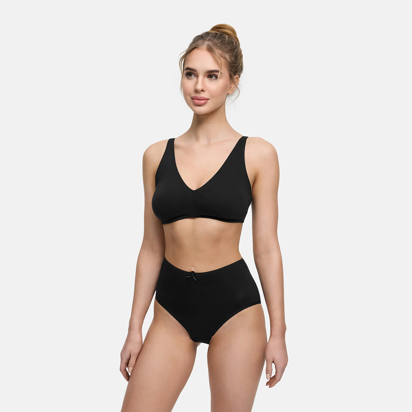 High-Waist Cotton Briefs