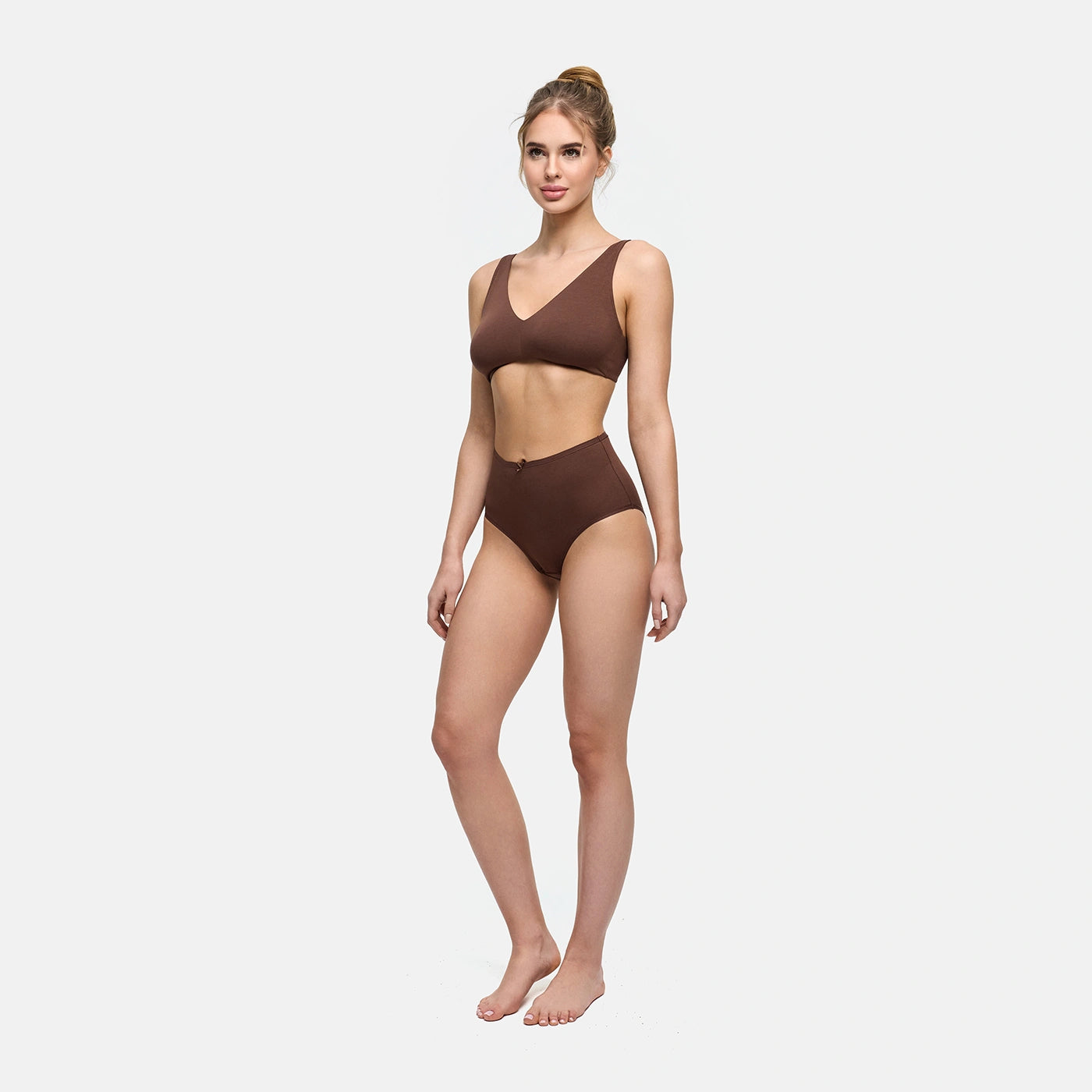High-Waist Cotton Briefs