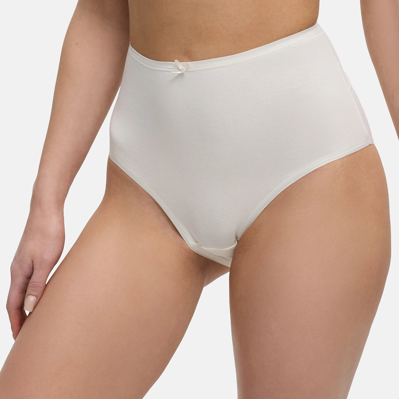 High-Waist Cotton Briefs
