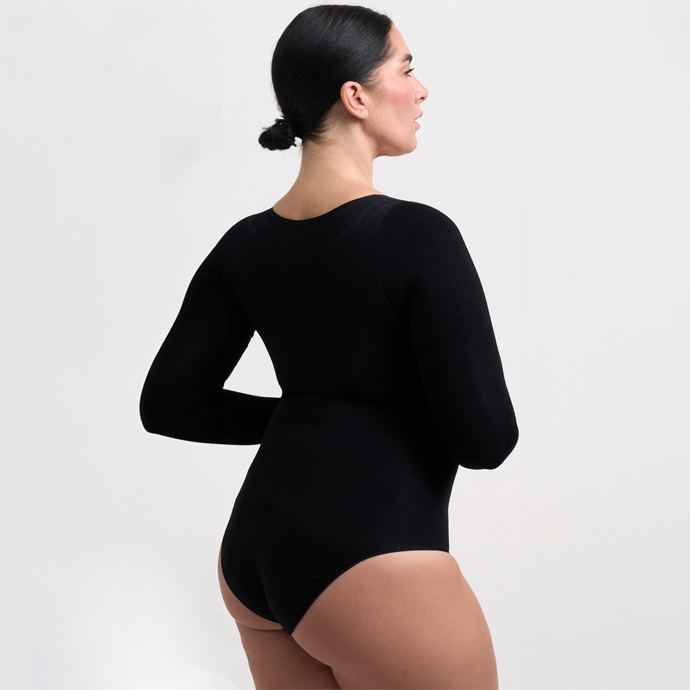 Sculpting Shapewear Long Sleeve Bodysuit with Briefs - Medium Shape