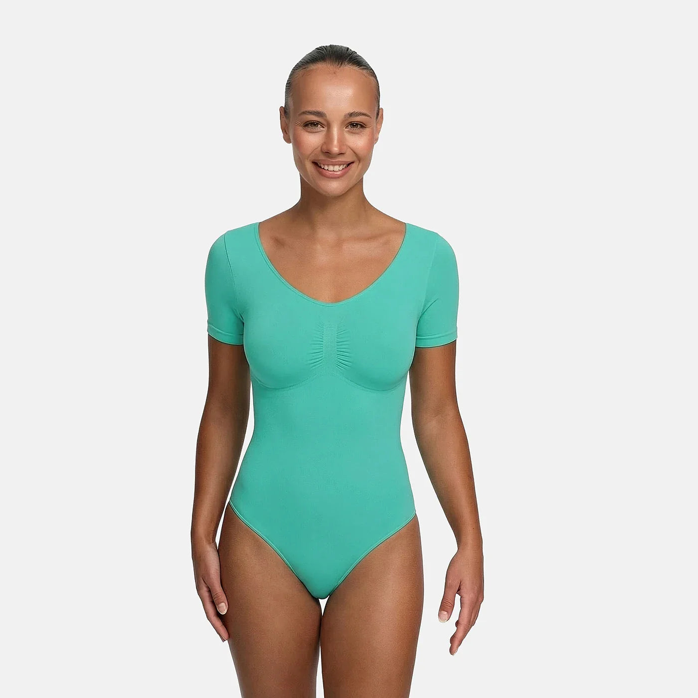 T-shirt bodysuit sculpting shapewear met string
