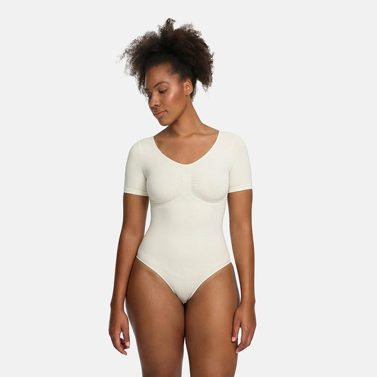 T-shirt bodysuit sculpting shapewear met string
