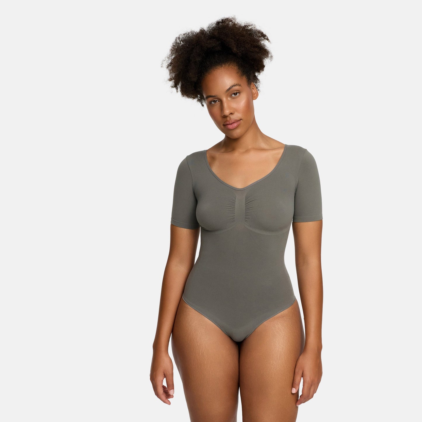 T-shirt bodysuit sculpting shapewear met string