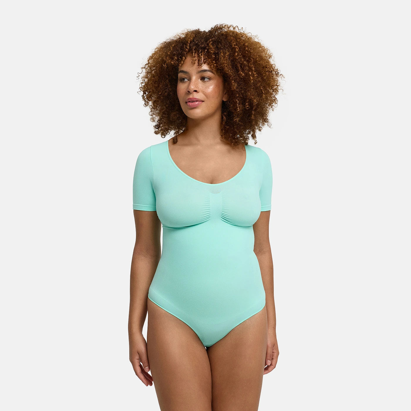 T-shirt bodysuit sculpting shapewear met string