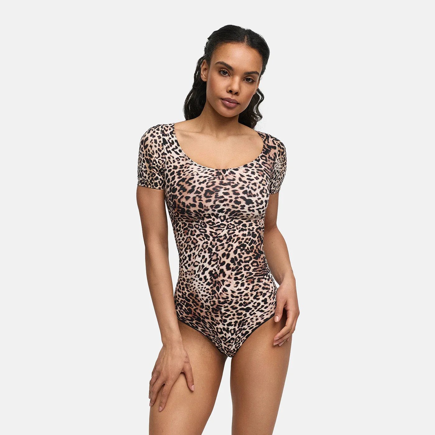 T-shirt bodysuit sculpting shapewear met string