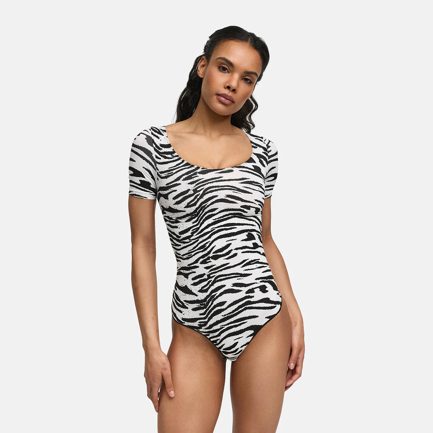 T-shirt bodysuit sculpting shapewear met string
