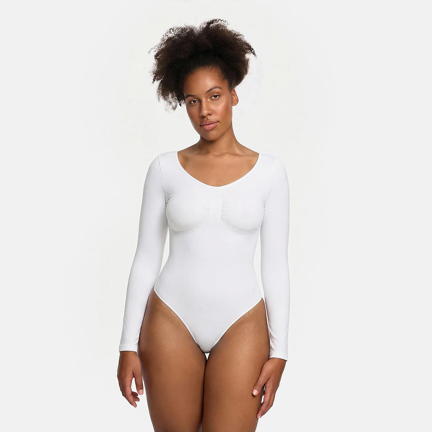 Body contenitivo modellante a maniche lunghe con slip
