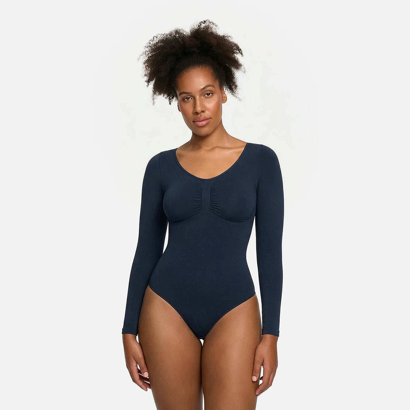 Body contenitivo modellante a maniche lunghe con slip