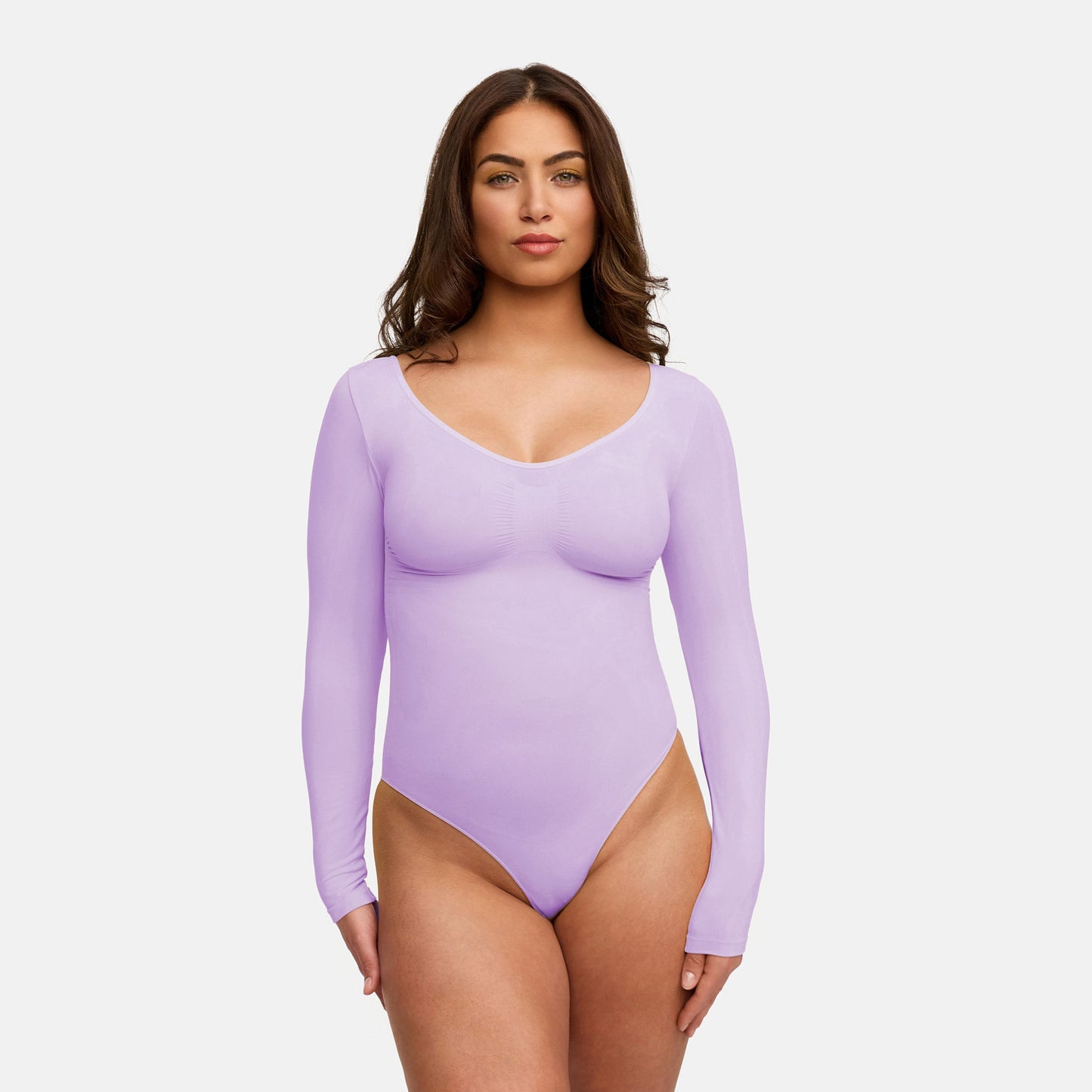 Body contenitivo modellante a maniche lunghe con slip