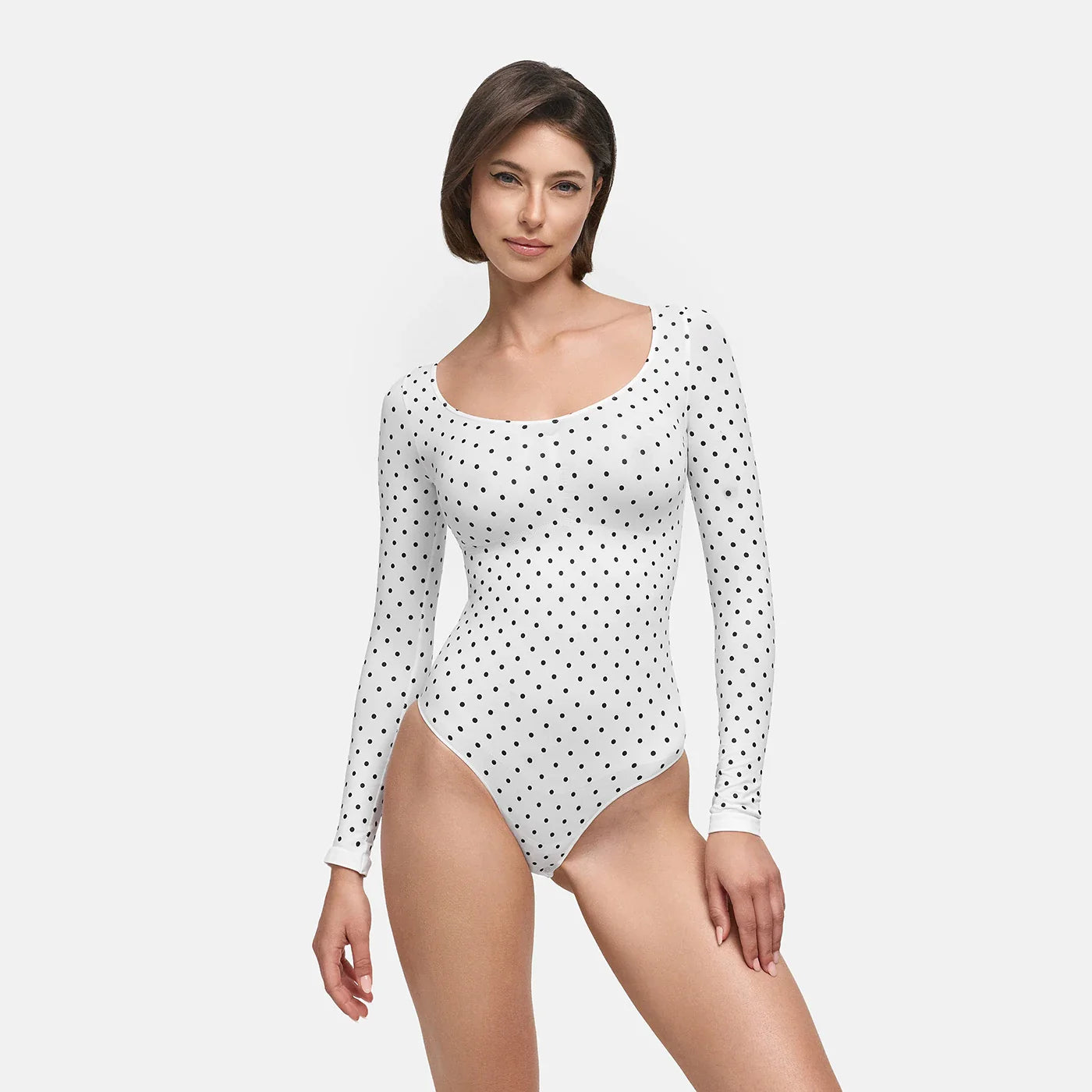 Body contenitivo modellante a maniche lunghe con slip