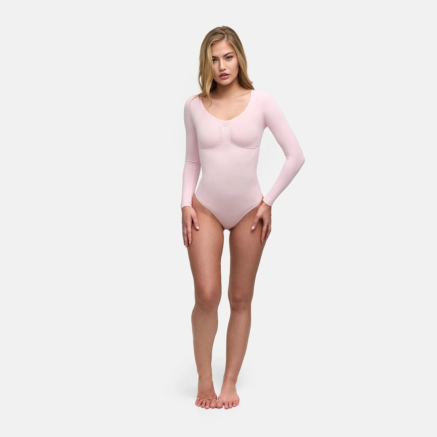 Body contenitivo modellante a maniche lunghe con slip
