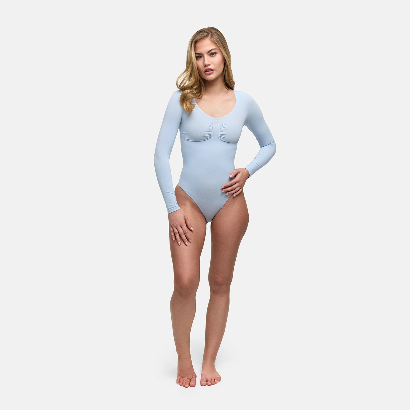 Body contenitivo modellante a maniche lunghe con slip