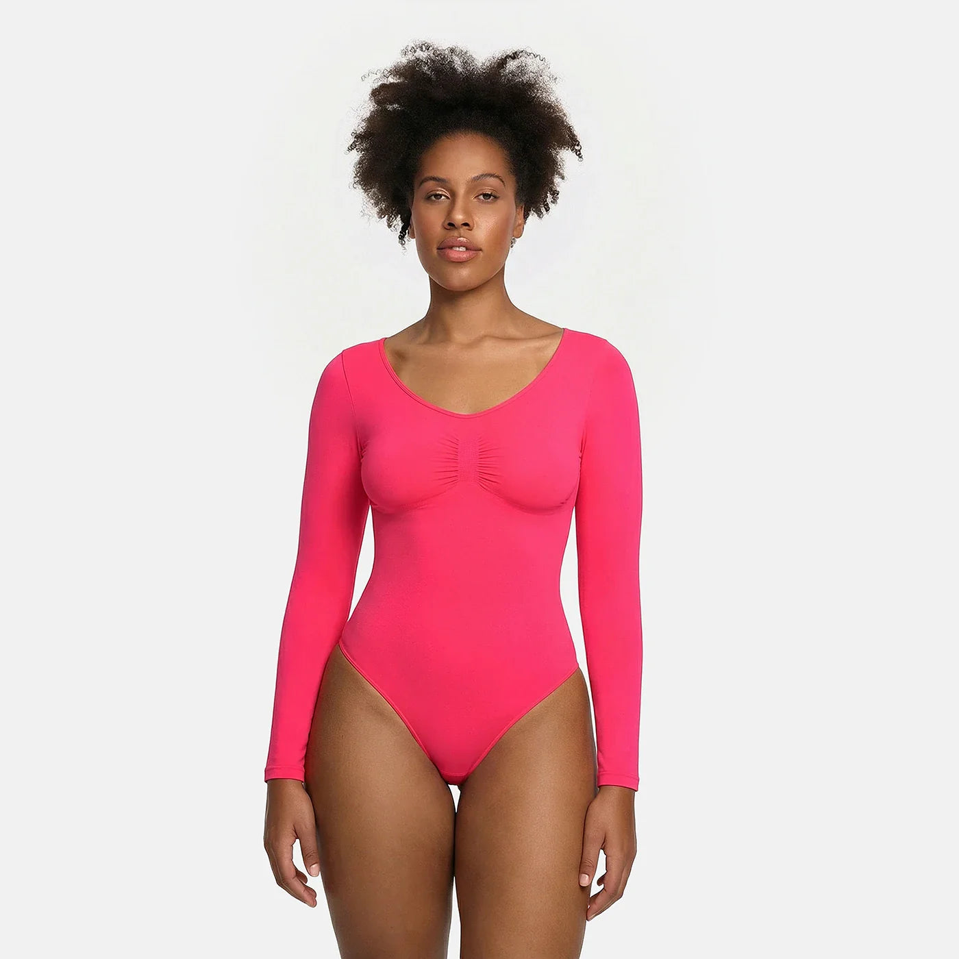 Body contenitivo modellante a maniche lunghe con slip