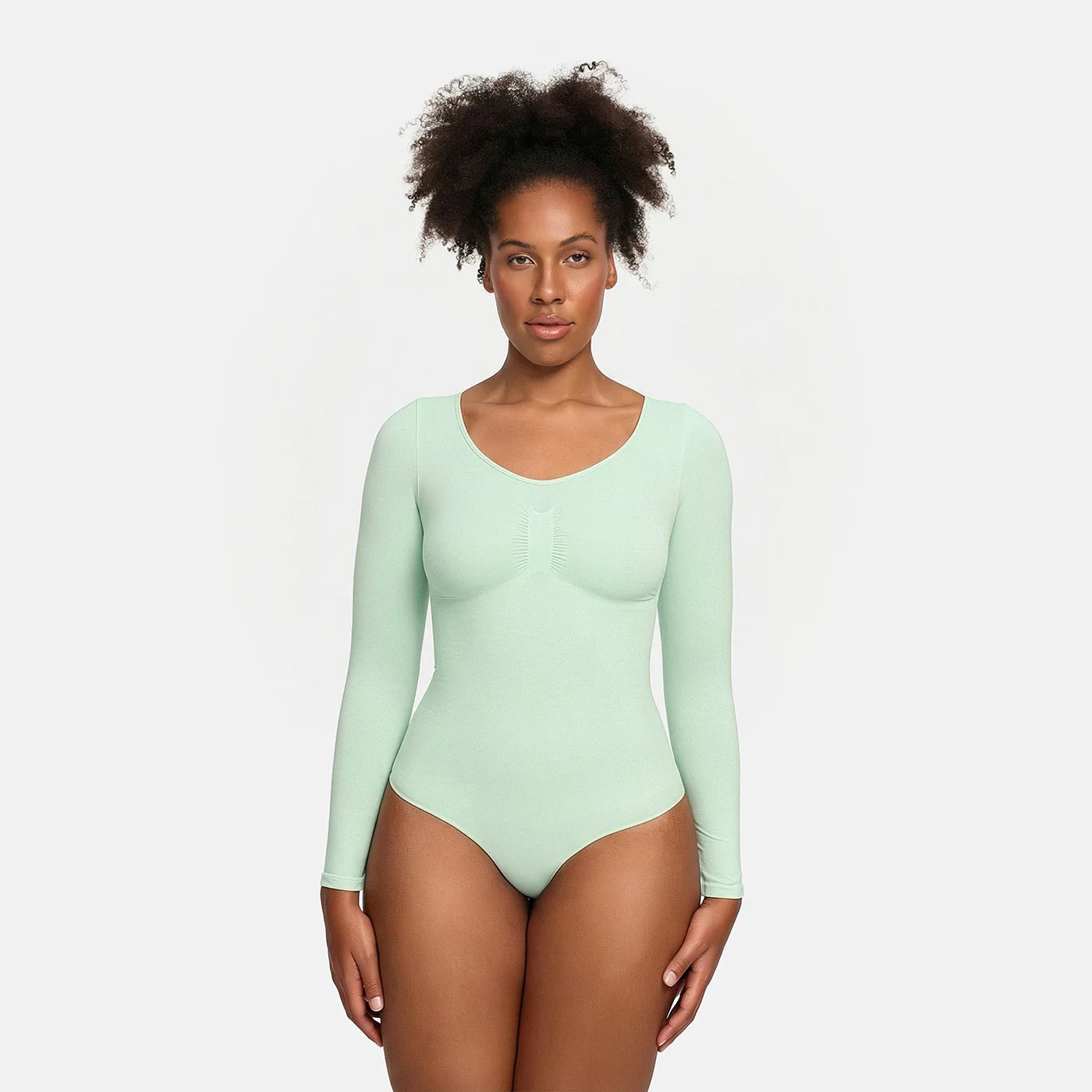Body contenitivo modellante a maniche lunghe con slip