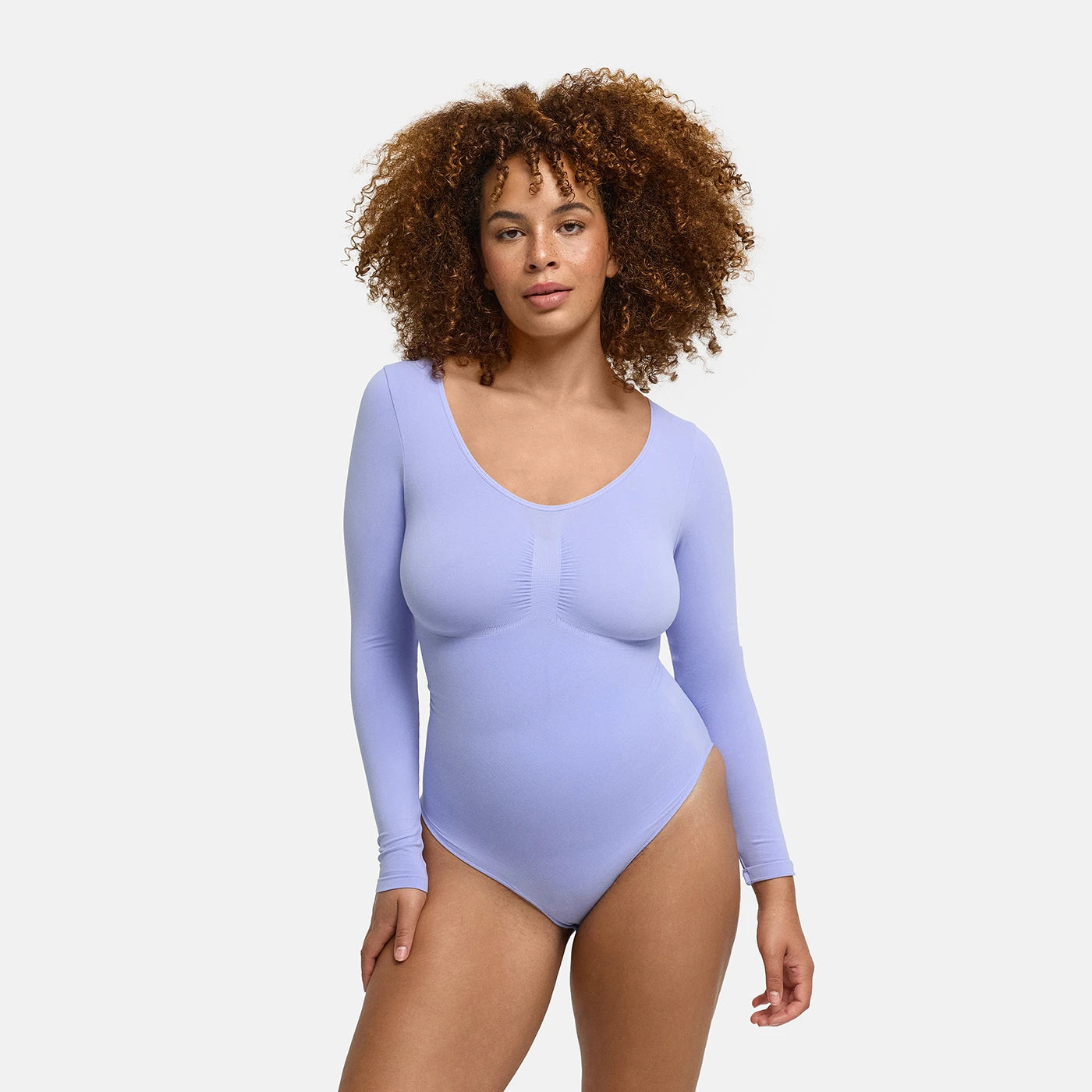 Body contenitivo modellante a maniche lunghe con slip