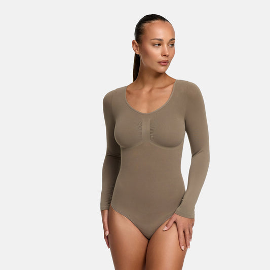 Bodysuit Sculpting Shapewear Longsleeve met string