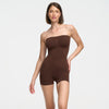 Body sculptant sans bretelles avec short