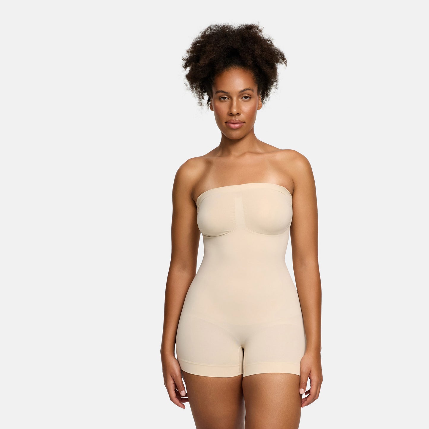 Mouwenloze bodysuit sculpting shapewear met shorts