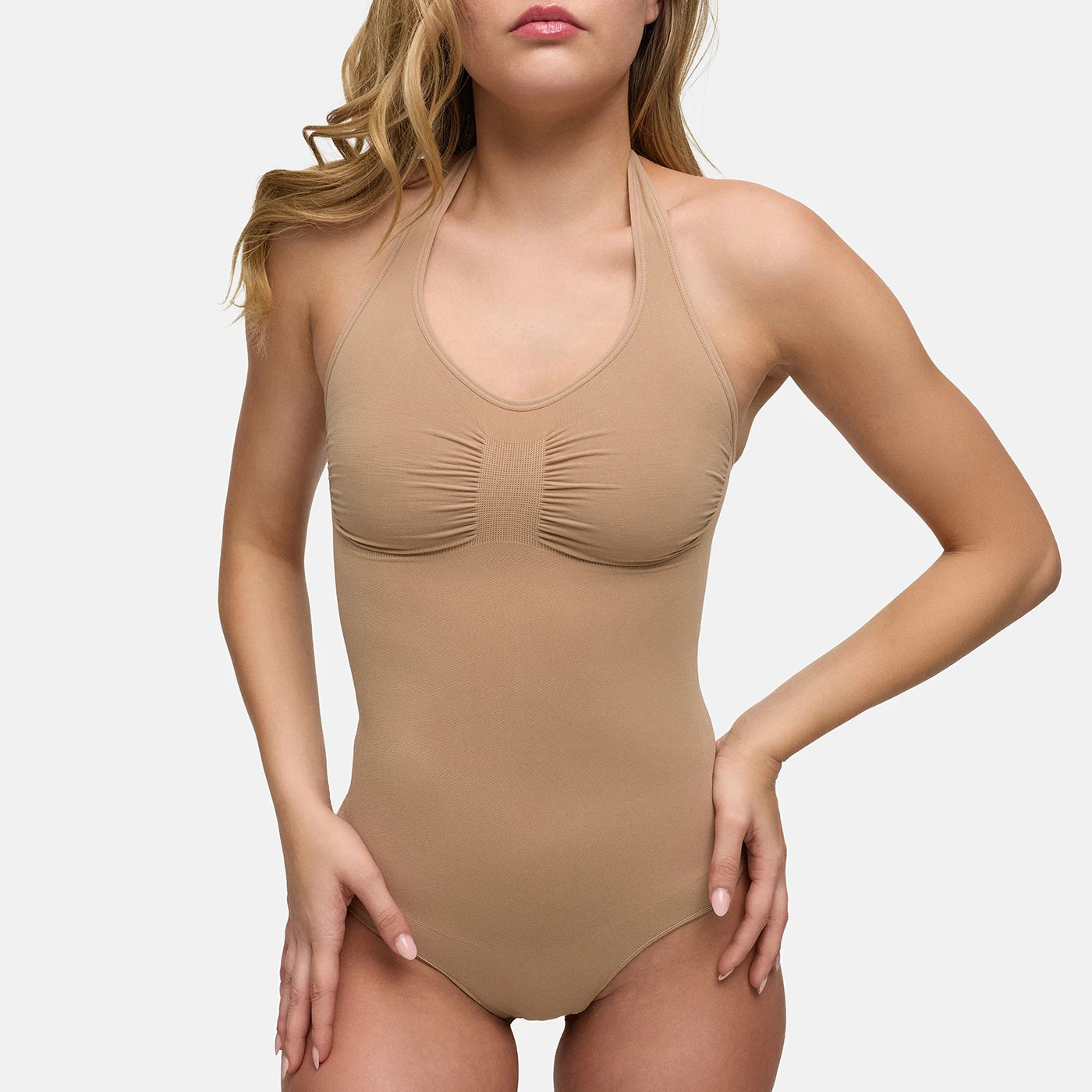 Halterneck shapewear met string