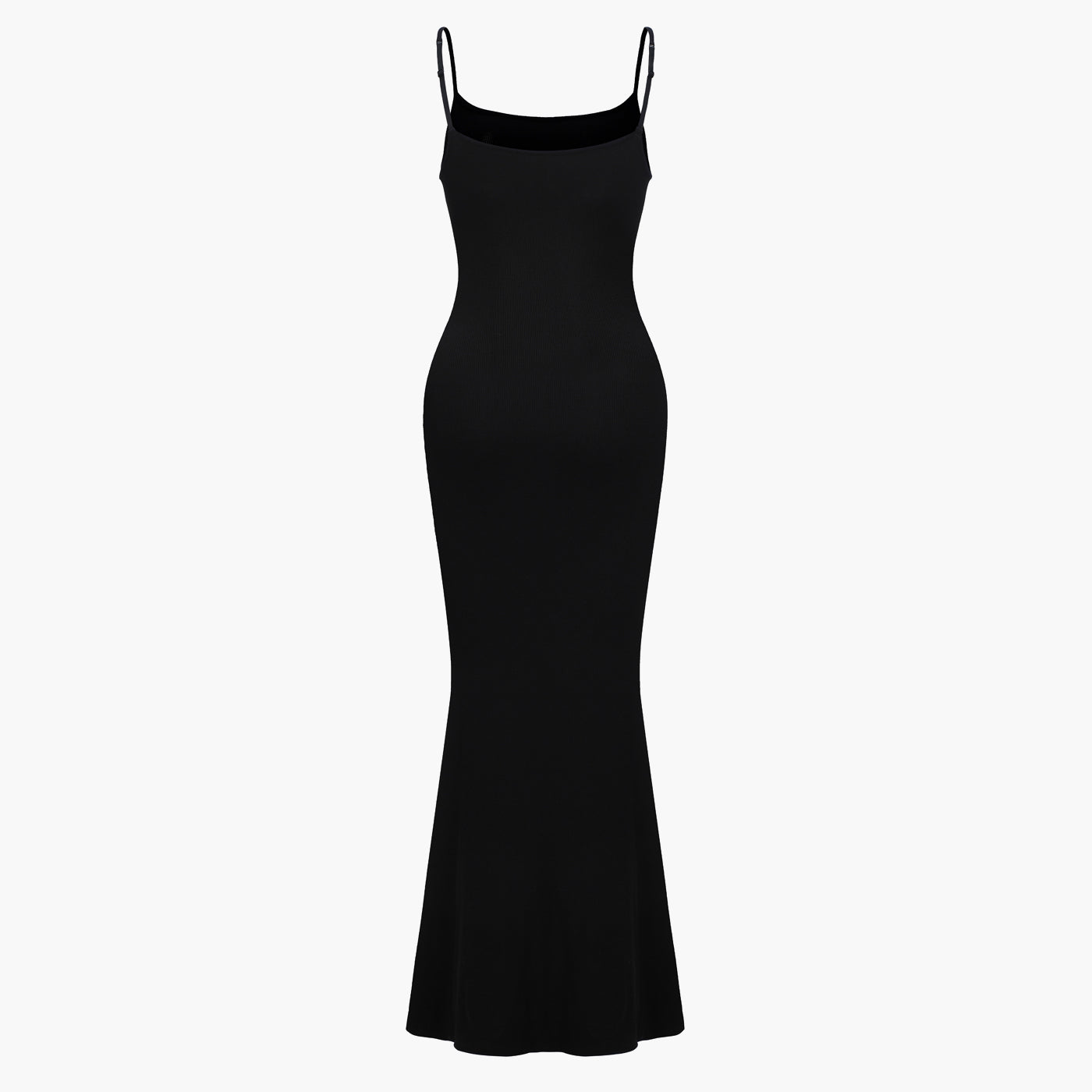 Vestido maxi de canalé con tirantes finos