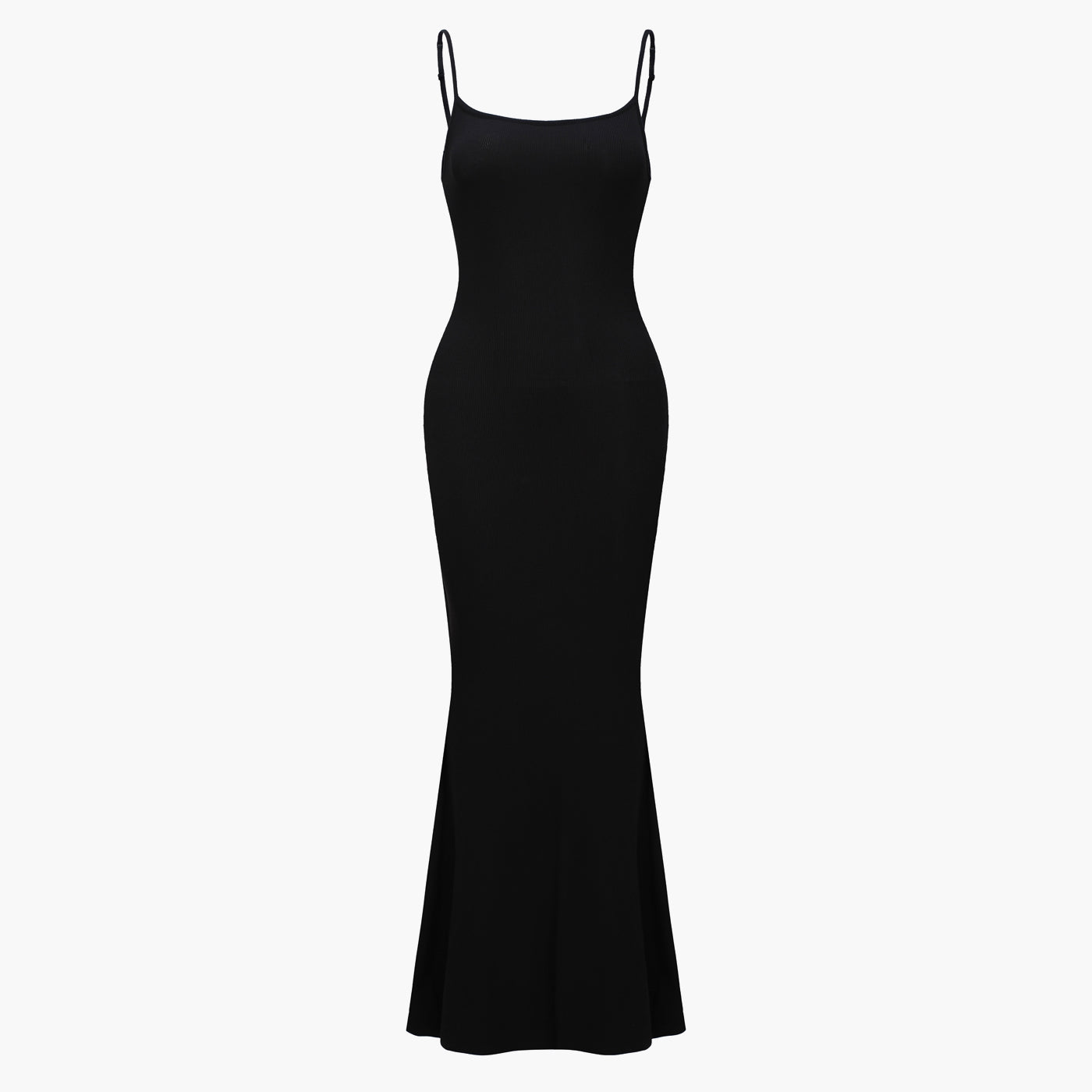 Vestido maxi de canalé con tirantes finos