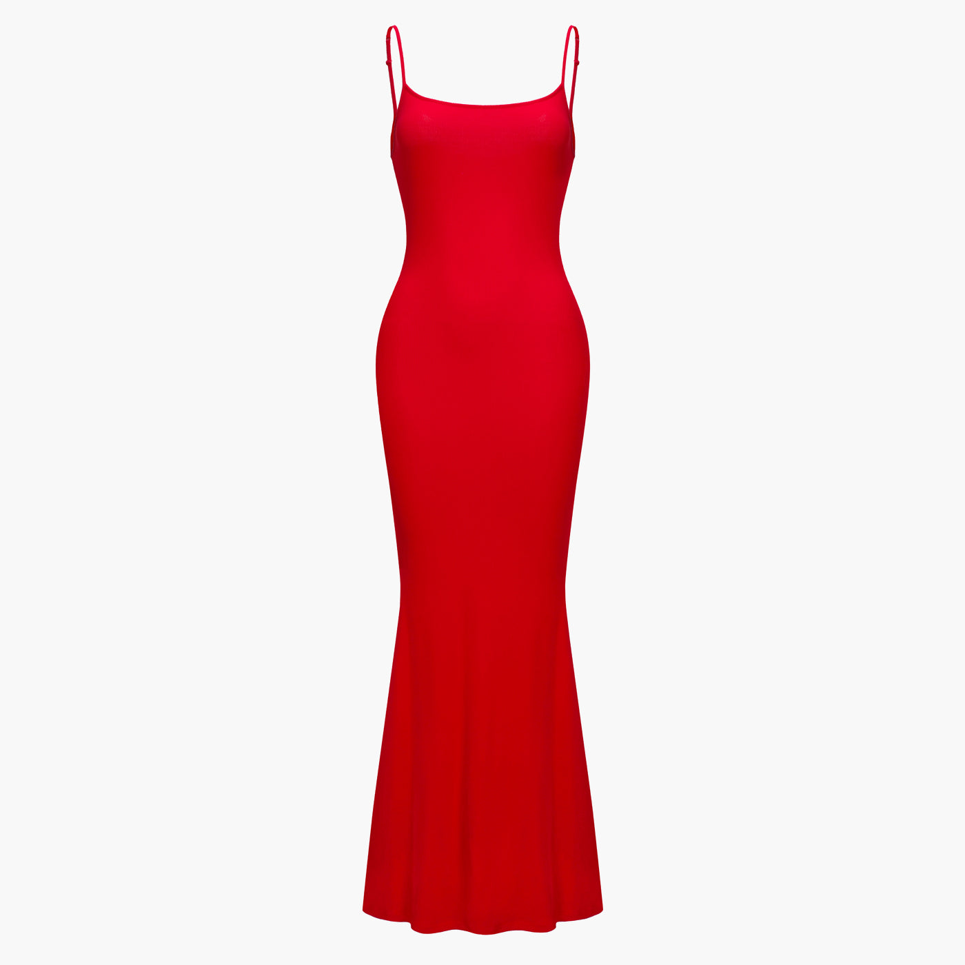 Vestido maxi de canalé con tirantes finos