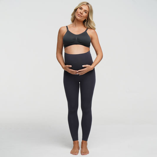 Leggings de maternidad sin costuras de talle alto