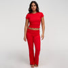 Legging bootcut évasé en coton