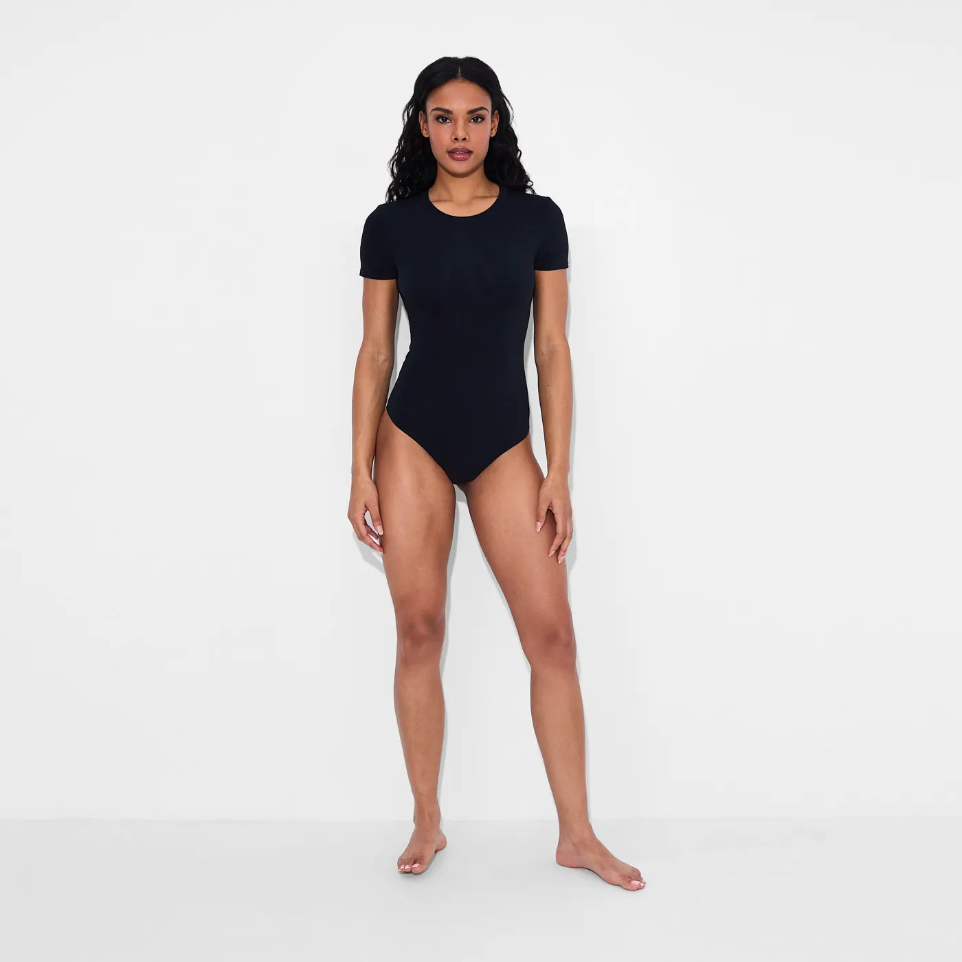 T-shirt-body met ronde hals