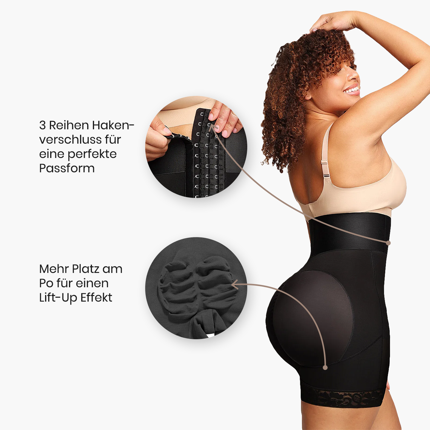 Short modellanti a vita alta con effetto push-up e supporto addominale