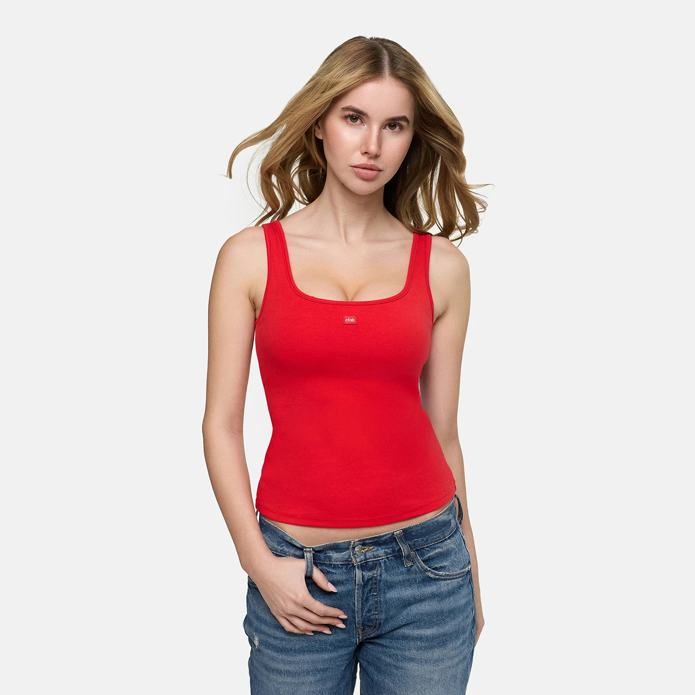Débardeur en coton avec soutien-gorge push-up intégré