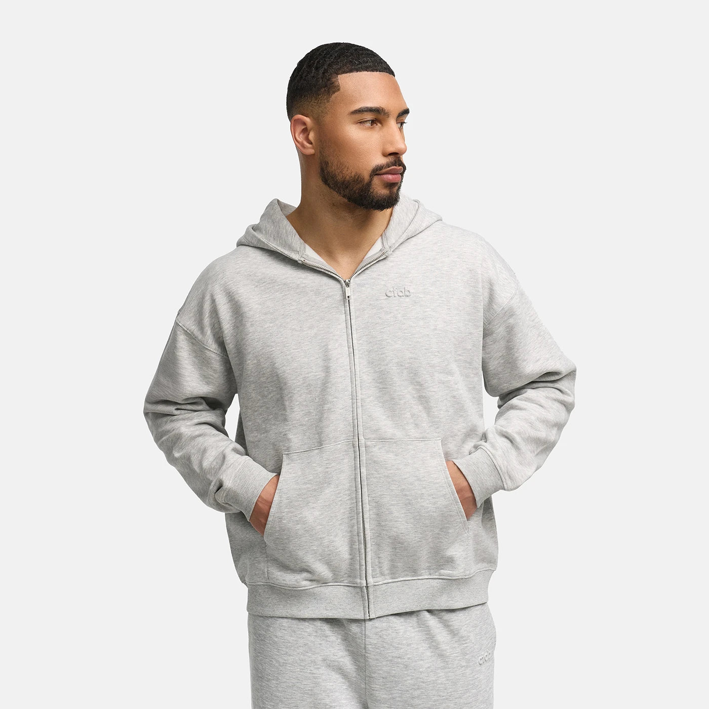 Felpa con cappuccio e zip Relaxed Fit da uomo