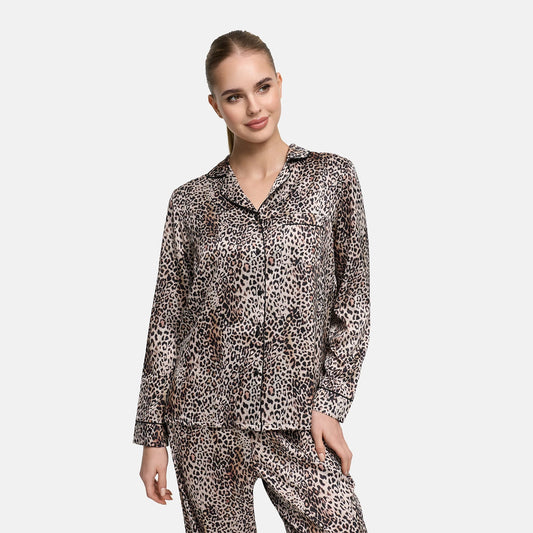 Satijnen pyjamashirt